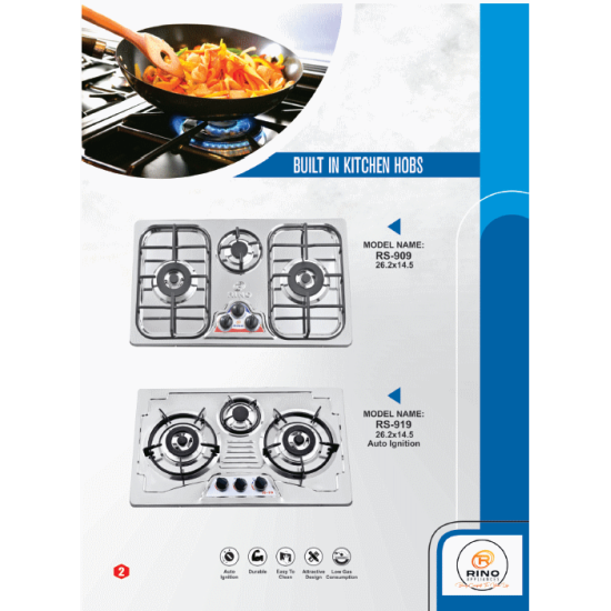 Rino |  Built IN Kitchen Hobs | RS-909 n 919